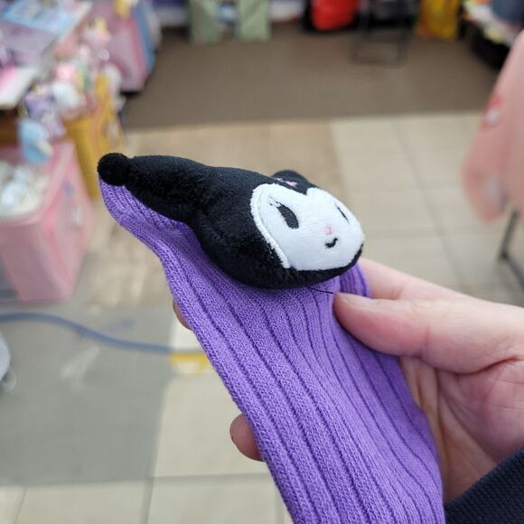 2/$20 Brand New Black/Purple Kuromi Socks Kids #1 - Picture 4 of 6